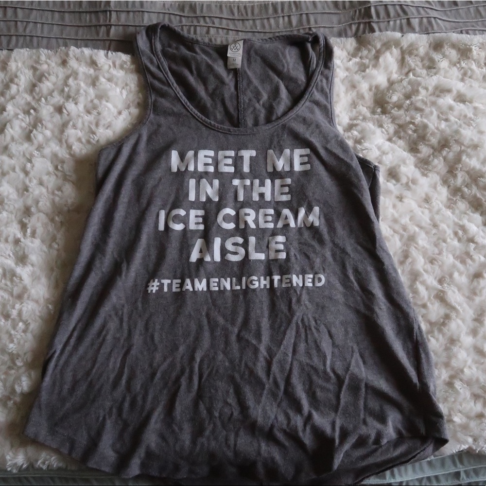 Gray Ice Cream Quote Tank Top